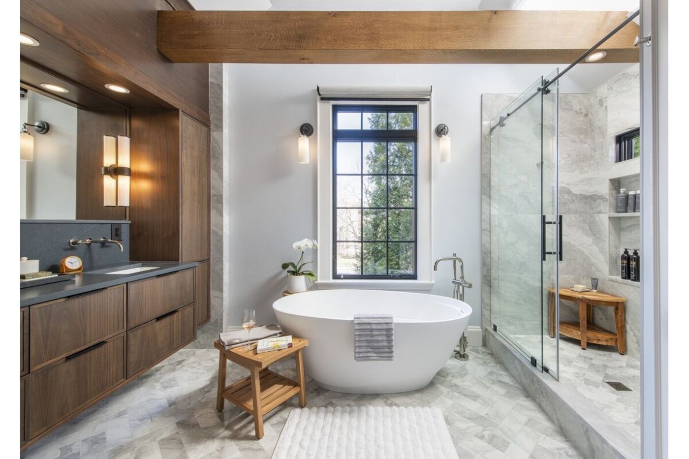 Baños — Baño contemporáneo en tonos azules