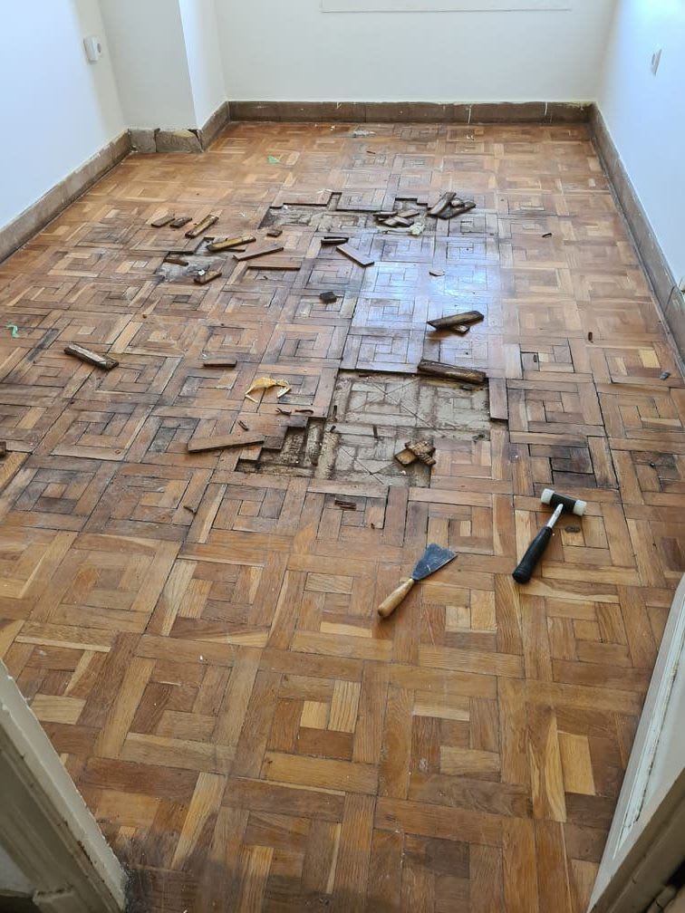 Suelo de parquet instalado
