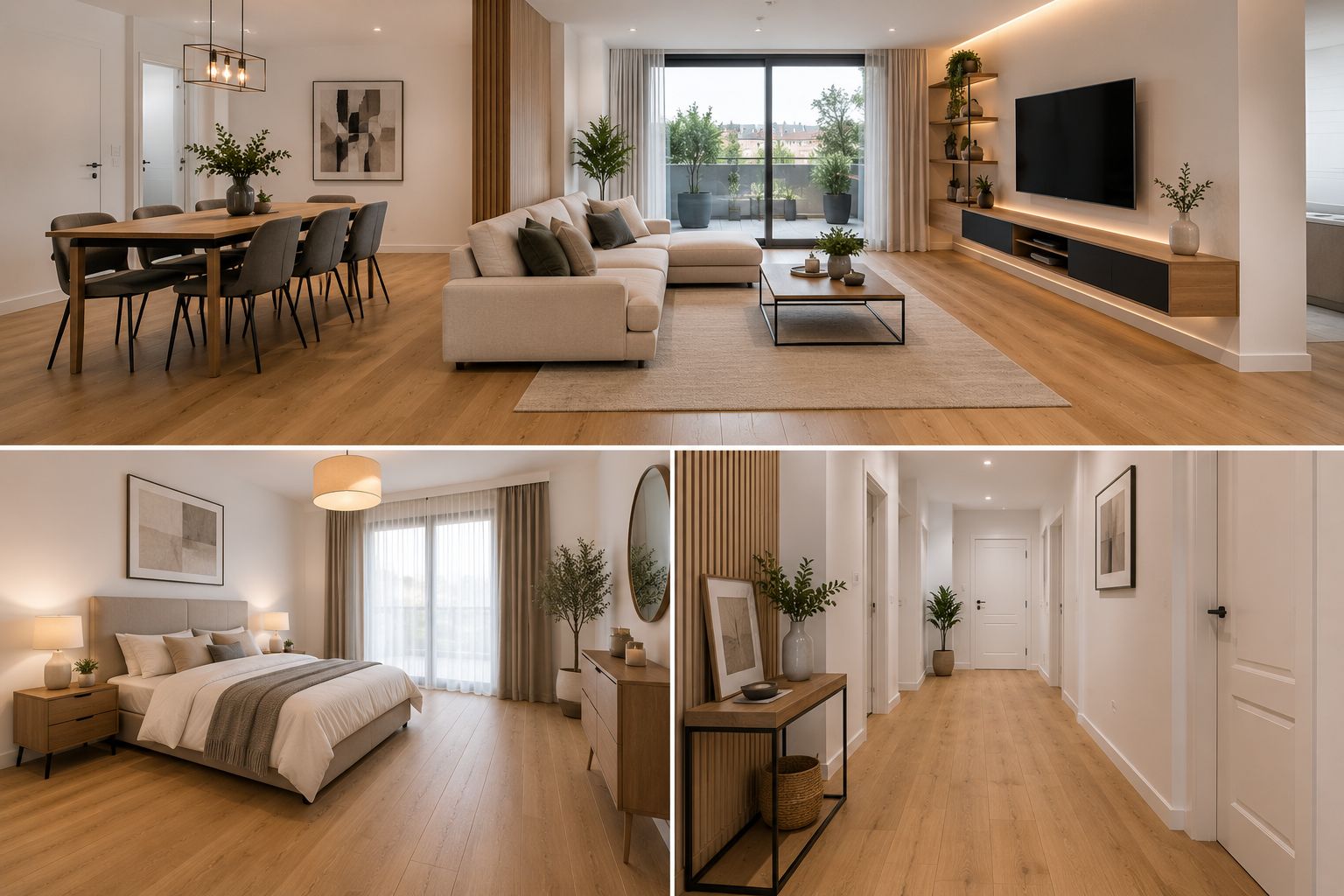 Estancia con tarima flotante renovada